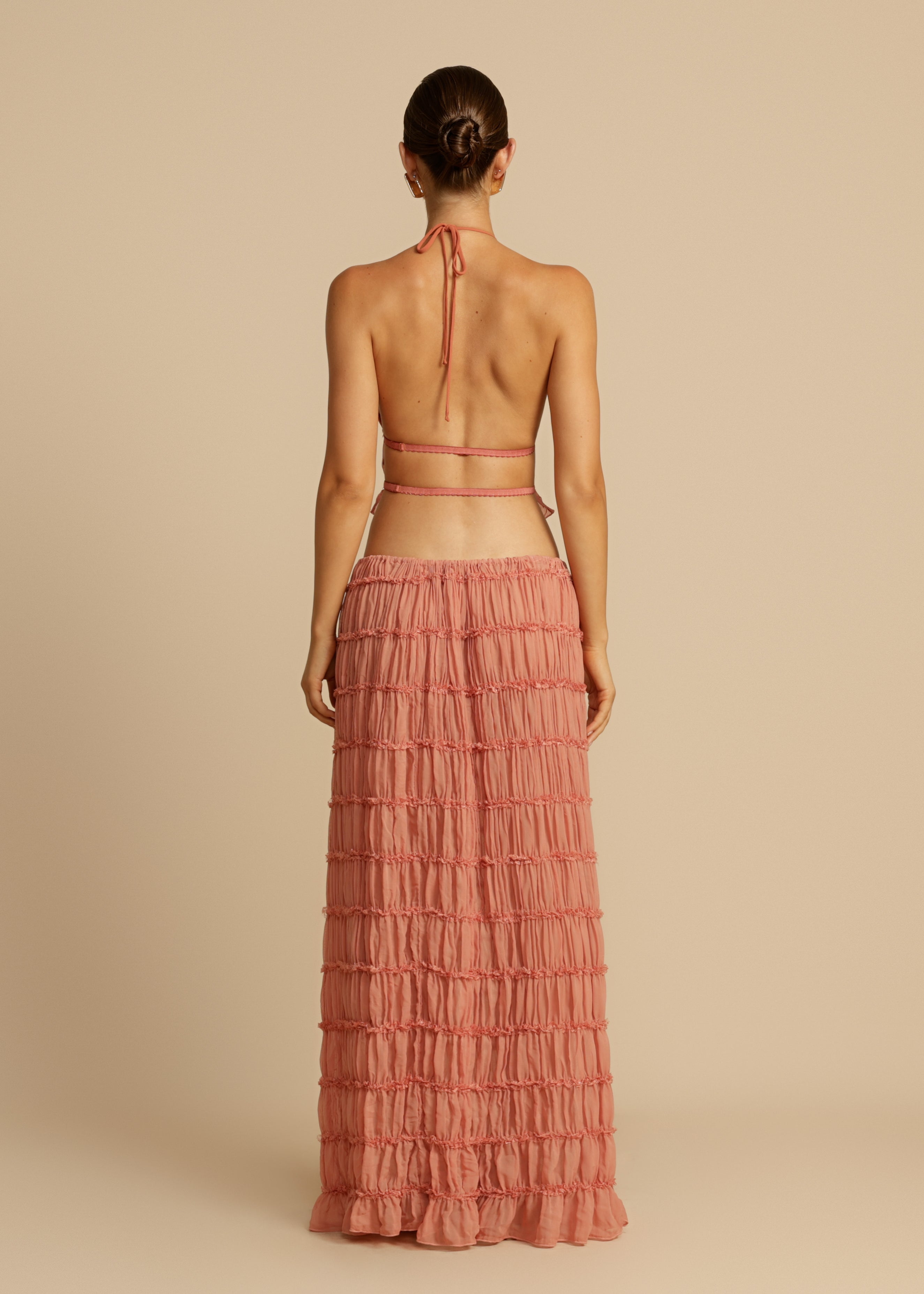 Juliette | Halter Peach Set