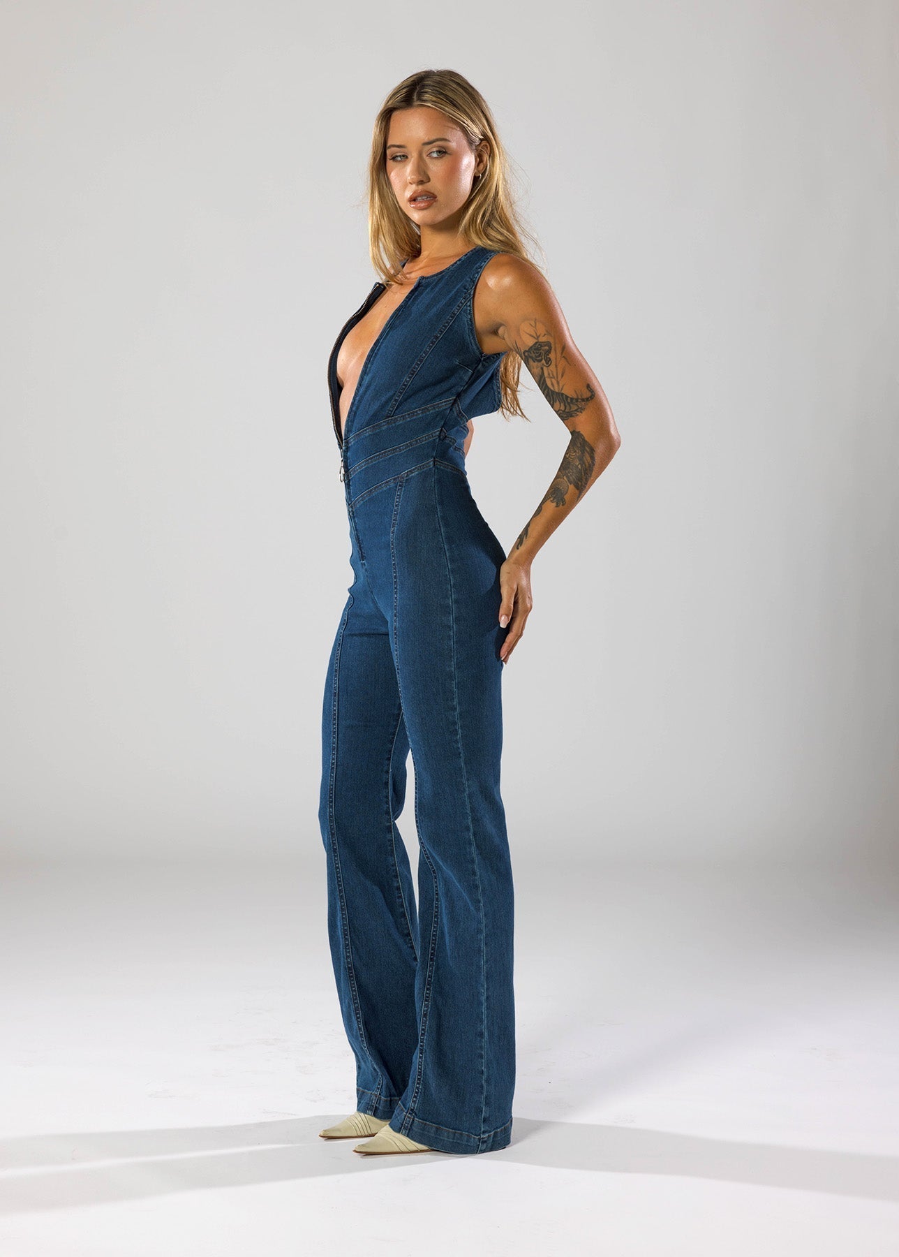 Kim | Denim Jumpsuit